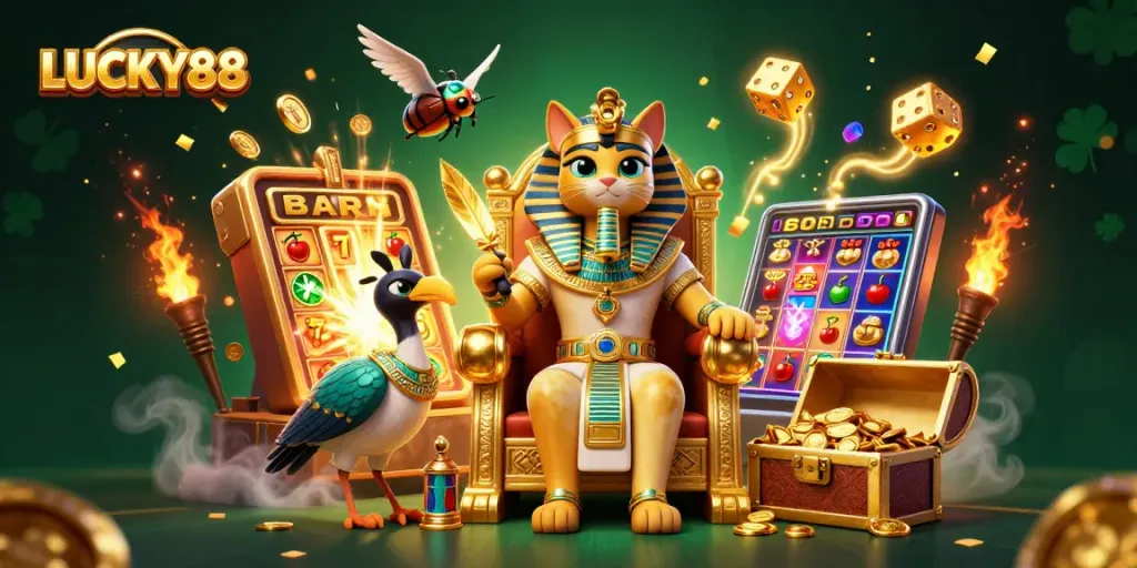 Spin the LUCKY88 slot for thrilling jackpots with vibrant visuals and casino excitement.