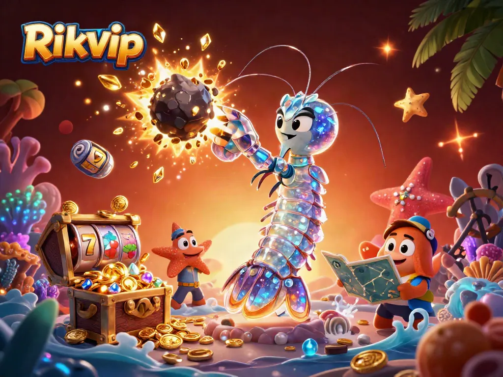 Join the action at Rikvip as a galactic samurai battles through cosmic rewards in a vibrant casino scene.