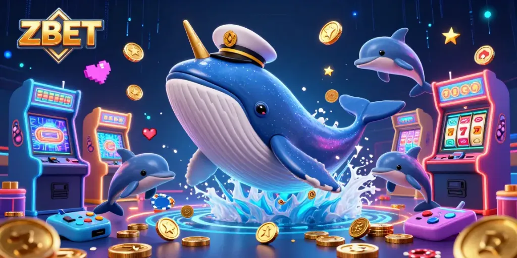 ZBET offers thrilling casino experiences with playful dolphins, a captain whale, and dazzling game elements.