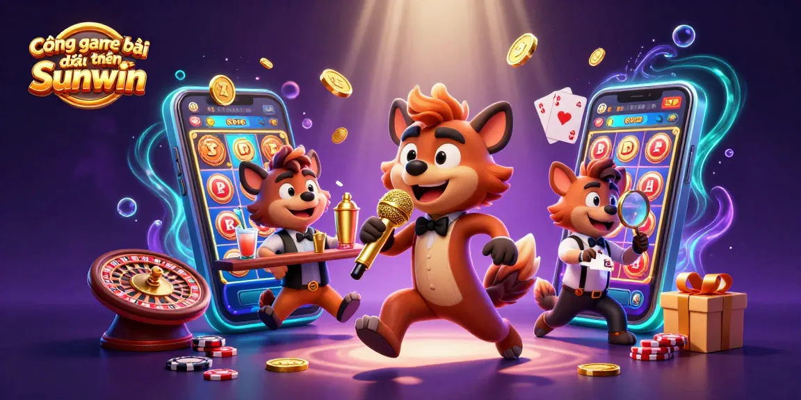 Experience the excitement at Cổng game bài đổi thưởng Sunwin with vibrant casino characters and games.
