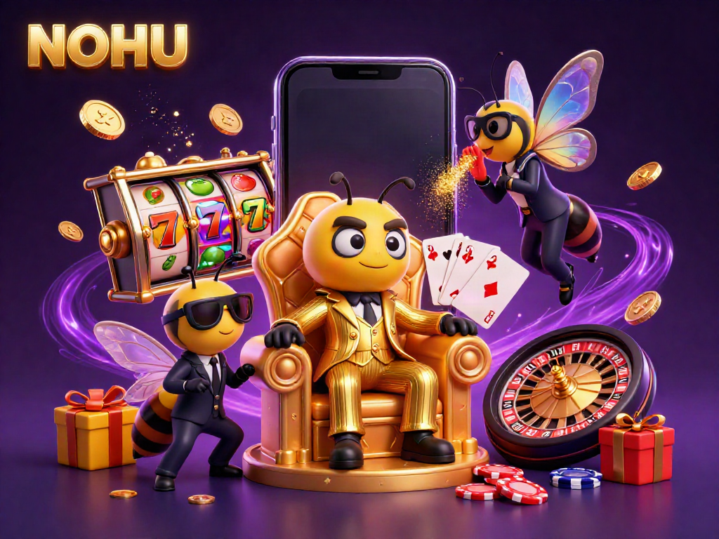 Experience the thrilling jackpot action at NOHU with vibrant slot games and dynamic casino elements.
