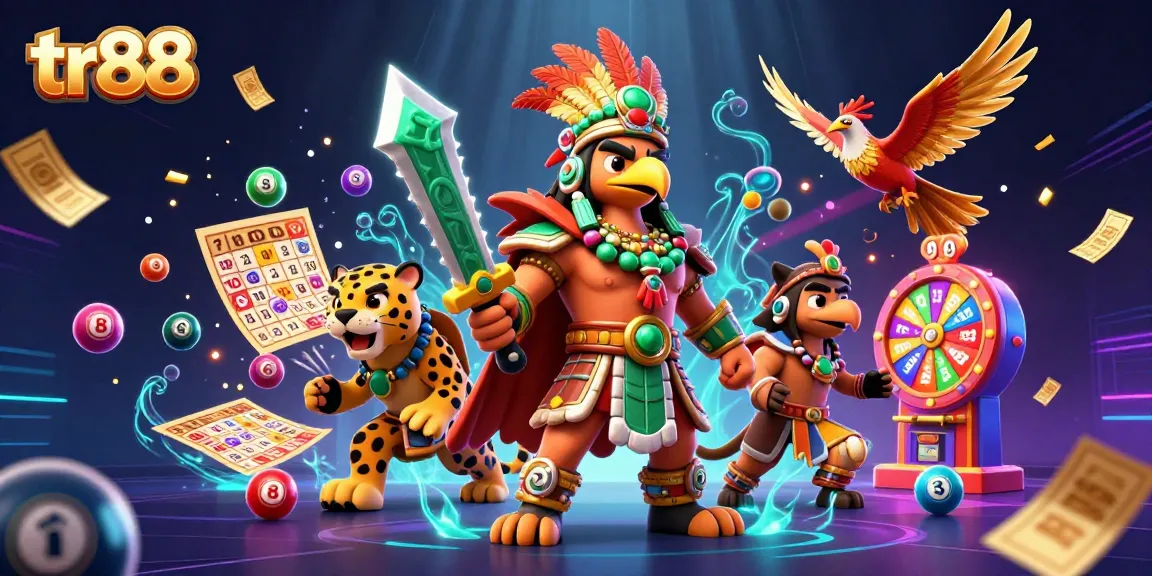 Experience thrilling victories at tr88 with a vibrant 3D illustration highlighting gambling excitement.
