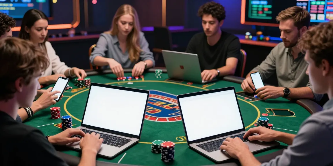 Engaged players using https://fc88v1.com/ for an exciting online gambling experience with vibrant digital screens and interactive activities.