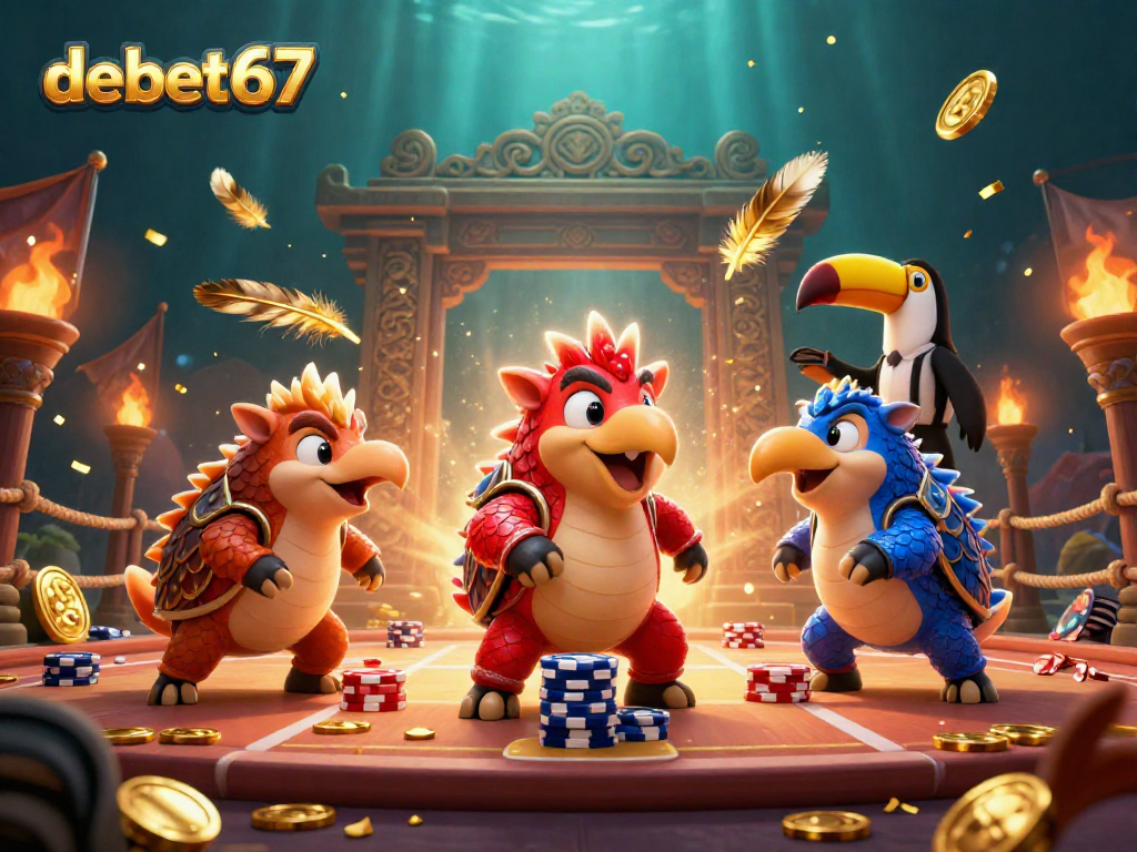 Engage in thrilling wins with debet67 as rival pangolins battle in a dynamic casino showdown.