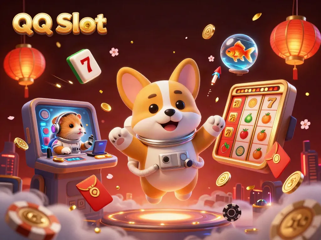Engage with QQ Slot by enjoying immersive casino scenes featuring characters and dynamic elements.
