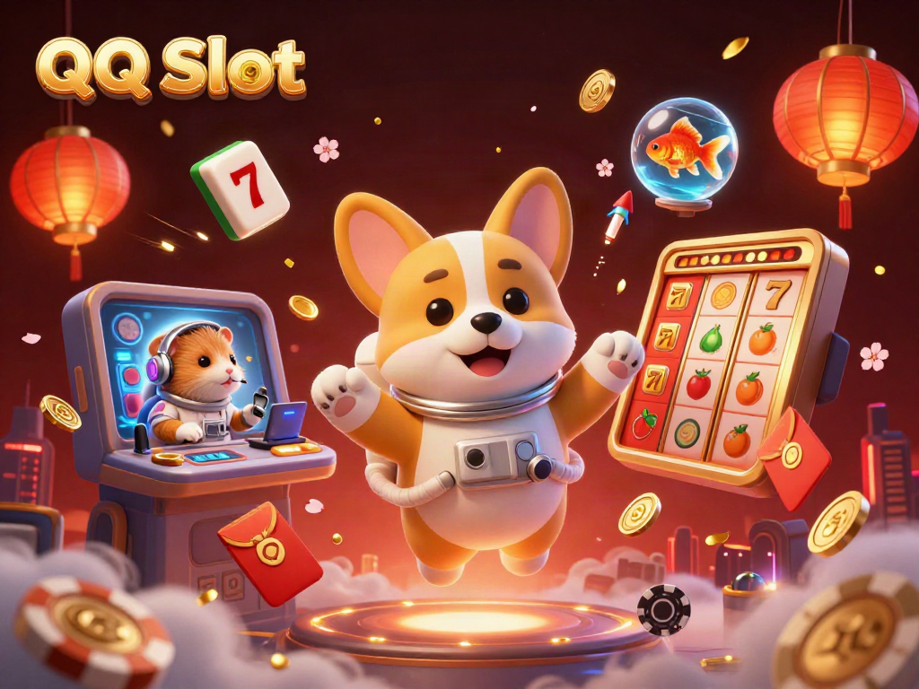 Engage with QQ Slot by enjoying immersive casino scenes featuring characters and dynamic elements.