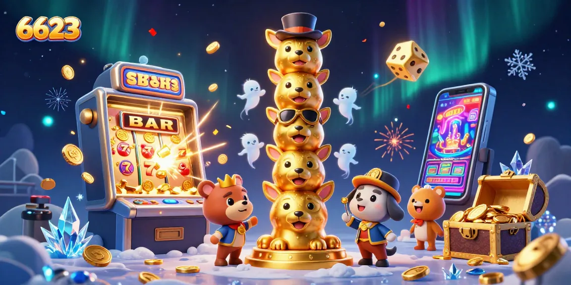 Experience thrilling 6623 casino fun with the vibrant jackpot explosion and unique characters.