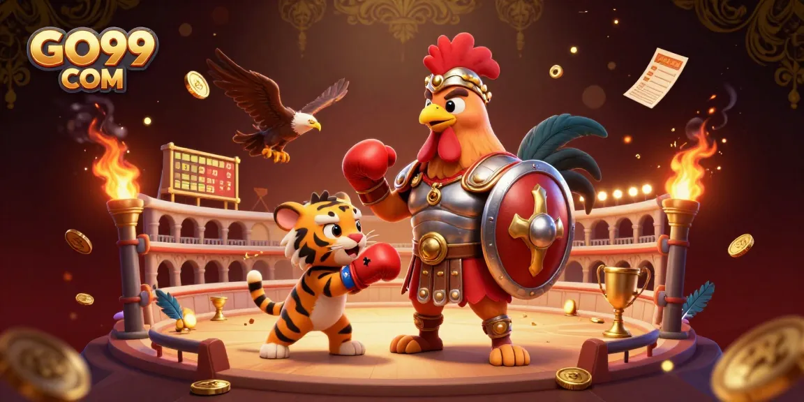 Engage with GO99 COM by exploring the dynamic cockfighting scene featuring thrilling gladiatorial elements.