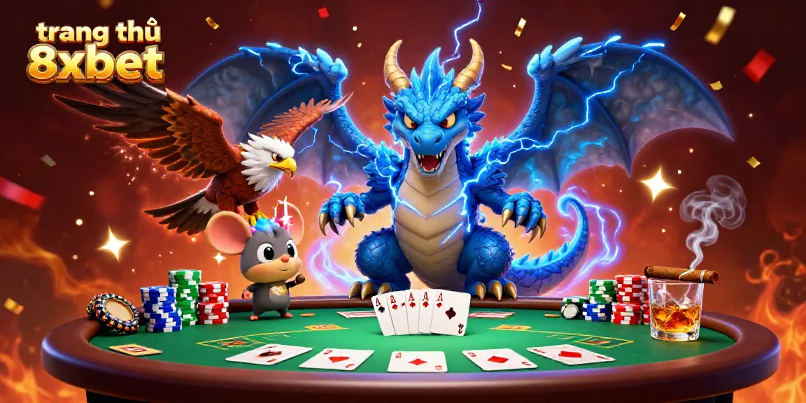 Engage with the vibrant atmosphere of trang chủ 8xbet through this thrilling 3D casino illustration filled with poker excitement.