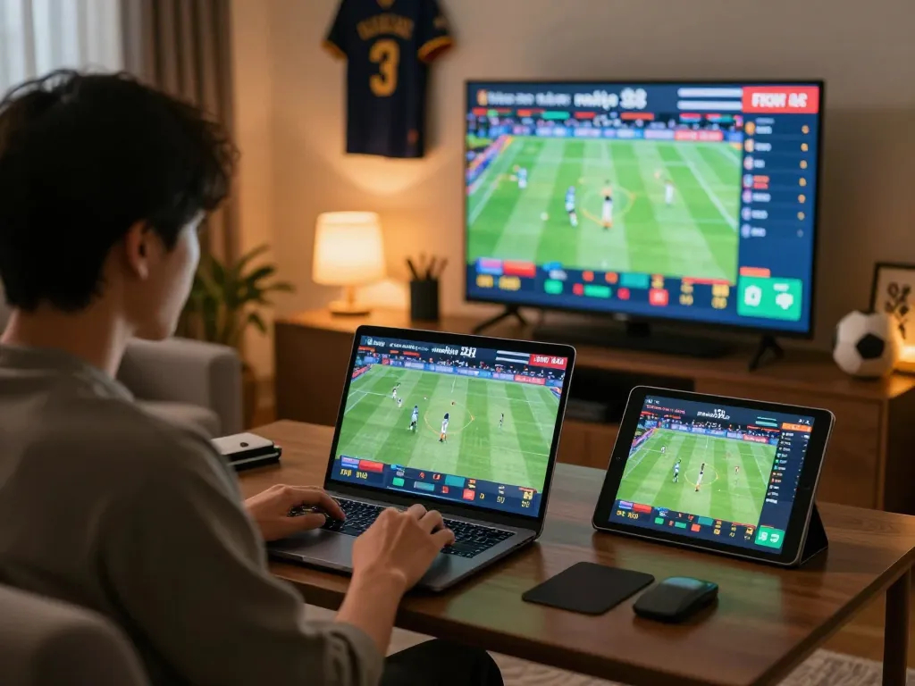Analyzing betting odds on kèo nhà cái 88 during an intense sports betting session at home.