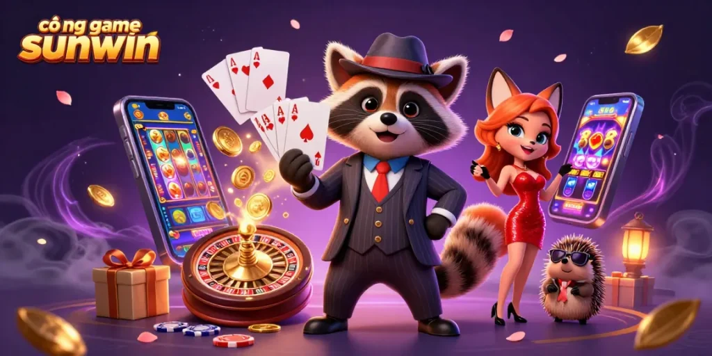 Experience thrilling gaming excitement at cổng game sunwin with vibrant characters and captivating scenes.