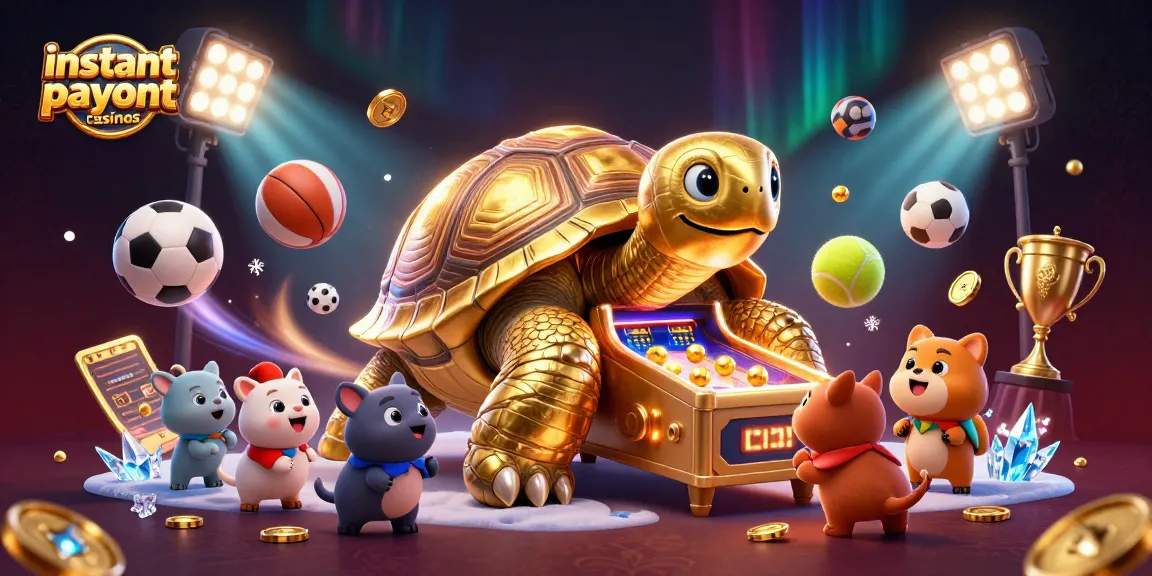 Experience instant payout casinos with fun and excitement in a vibrant 3D illustration.